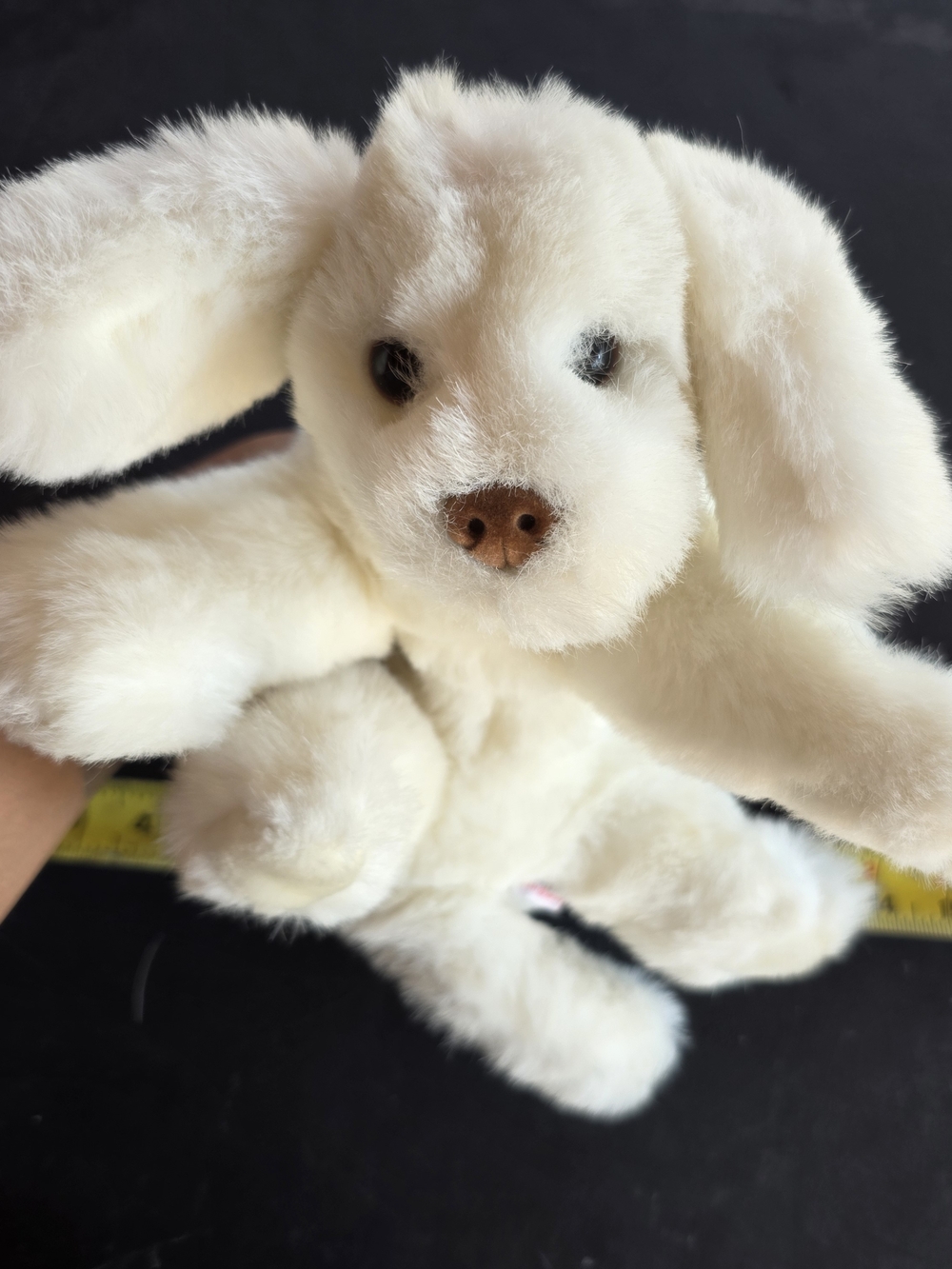 Vintage 1985 GUND White Muttsy Dog Plush Stuffed Animal Floppy Puppy 14"